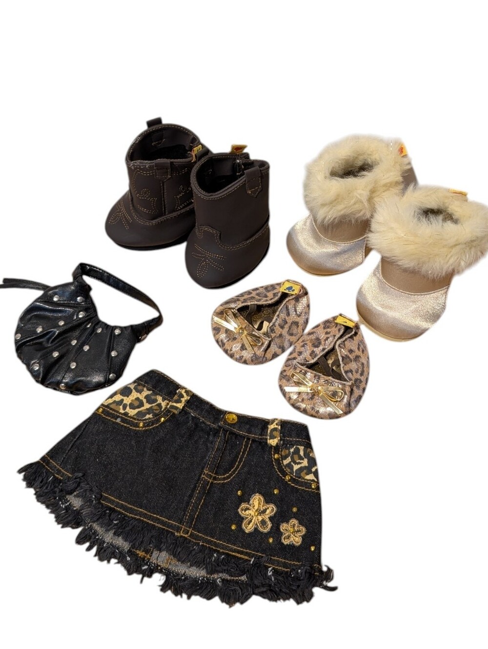 Build-a-Bear Black Denim Skirt Lot